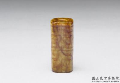 图片[2]-Square jade tube with carved pattern, Liangzhu culture-China Archive